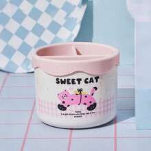 Multifunctional Makeup Organizer Box, Desk Storage Pen Holder Trash Can Divided Compartments For Lipstick, Eyeshadow, Brushes - Multicolor - View 5