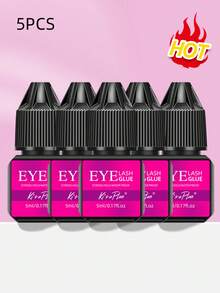 5ml/12ml Kiraplan Eyelash Extension Glue, 1pc/2pcs/3pcs/4pcs/5pcs Pack, Professional Eyelash Extension Adhesive, Strong Bonding, 0.5-1 Second Quick Drying, Long-Lasting Up To 6-7 Weeks, Waterproof, Suitable For DIY Cluster Lashes And Home Single Strand Semi-Permanent Eyelash Extension - Black - View 16