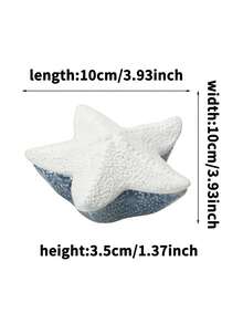 1pc Decorative Ceramic Jewelry Tray, Seashell, Starfish Shaped Trinket Dish, Ceramic Ring Earring Holder, Ocean Theme Decor Dish For Rings, Earrings, Necklaces, Bracelets, Watches, Keys, Bathroom, Bedroom, Office Accessories, Home Decor