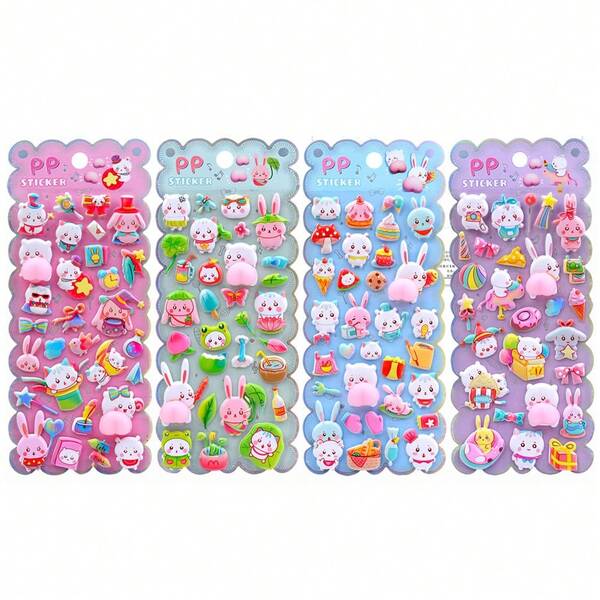 Pegatinas de lindos traseros de animales, juguetes para aliviar el estrés, decoraciones para papelería y fundas de teléfono
