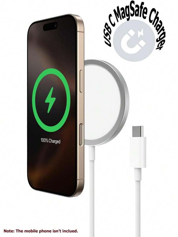 Two Magnetic Wireless Chargers, Type-C Wireless Inductive Charging Station