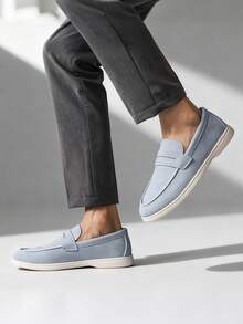 Men's Slip On Loafers Designer Nantucket Breeze New Classic Designer Solid Imitation Suede Leather Casual Affordable Brand Sense Soft Comfortable Breathable Lightweight Non Irritating Foot Daily Commuting Non Slip Wear Resistant Flats Casual Shoes Fashion Suit Versatile Student Graduation Ceremony Preppy Business Dress Shoes Men's Office Party Banquet Wedding Groom Shoes Spring Summer Autumn Large Walking Shoes - Blue - View 10