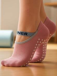 Kit With 1/3/6 Pairs Of Non-Slip Socks – Ideal For Yoga, Pilates And Workouts | Sizes 35 To 41 - Nhiều màu - Xem 3