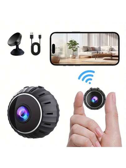 1pc Small 1080p Spy Camera, 2.4G Wireless WiFi Hidden Full HD Home/Office Security. view 8