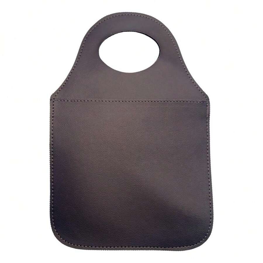 Universal Leather Car Trash Can - Café integral - Ver 1