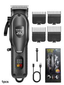 HIENA 专业男士理发器套装 - 1/2/3 件迷你型，USB 充电无线理发器套装，适合理发师或家庭，父亲节的完美礼物
