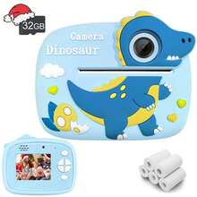 儿童即时打印相机套装,儿童即时打印相机,儿童即时相机,相机套装,适合3-12岁男孩女孩作为圣诞节、生日和新年礼物,相机玩具 - AX3290大小眼 - 查看 22