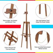 Painting Easel: A Frame Solid Beech Wooden Easel - Artist Easel Stand Painting Holds Canvas To 43 - Walnut