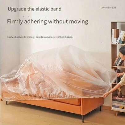 5/10/20 Stück Einweg-Möbelstaubschutzhüllen - leichte Plastikschutzhüllen, geeignet für Tische, Betten, Sofas | Tierfreundlich, Wohnungsessentiell | langanhaltend und einfach zu verstauen, Küchendekoration, Haushaltswaren