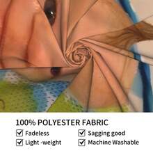 [JIT] Funny Boy Tapestry, A Wall-Mounted Tapestry For Room Decoration, Is An Abstract Art Tapestry Suitable For Living Room, Bedroom And Dormitory Decoration. It Can Be Given As A Valentine's Day, Birthday And New Year Gift To Friends, Ladies And Gentlemen, Boyfriends/Girlfriends. It Is Horizontally Woven Polyester With A Soft Touch And Does Not Require Power - 彩色 - 查看 7