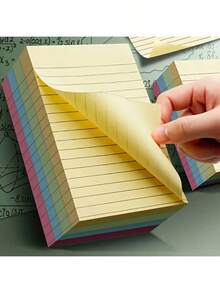 100/200pcs, Colorful Horizontal Line Sticky Notes, Portable, Convenient, And Easy To Use For Students And Office Workers, Back To School, School Supplies, School, Sticky Notes, Aesthetic School Supplies, Stationery School, Student,Stationery,School Supplies,School Things,Teen Stocking Fillers,Office & School Supplies - Nhiều màu - Xem 6