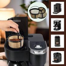 2 Filtro para Cafetera, Filtro de Caf Reutilizables, sin BPA, Capacidad para 8 - 12 Tazas Filtro de Caf Acero Inoxidable, Filtros para Cafetera de Goteo para Cafeteras y Cerveceros - inicial - Ver 7