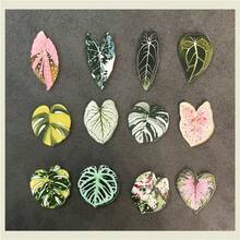 12pcs/10pcs/8pcs/4pcs Artificial Plant Leaf Fridge Magnets, Funny Decor Magnets For Kitchen And Office, Ideal For Whiteboards And Refrigerators, Holiday Gifts, Valentine's Day Gifts, Christmas Gifts