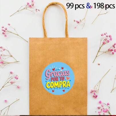 198 pegatinas "Gracias por tu compra", color azul cielo, con forma de corazón, de 1.5 pulgadas, con diseño dibujado a mano, perfectas para regalos de negocios y embalaje, ideales para regalos de invitación, etiquetas de inicio, pegatinas para envolver regalos, embalaje de pequeños negocios