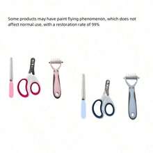 3pcs Pet Knotting Comb, Dog Comb, Nail Scissors, Cat Beauty Hair Removal, Cat Comb, Nail Grinding File, Cat Dog Universal Pet Beauty Tool For Cleaning And Hair Removal, Suitable For Cat And Dog Pet Cleaning Products - Multicolor - View 10