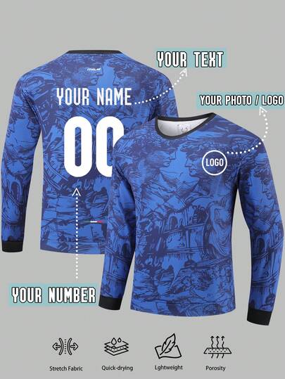 Moletom com capuz de manga comprida para times/clubes esportivos masculinos - Estampa profissional de alta qualidade, escudo/texto/número do time personalizáveis, tecido que absorve a umidade e seca rapidamente para maior conforto.