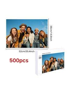 1件定制木质拼图 - 独特的DIY照片礼物，适合各种场合 - 独特的圣诞节/生日/周年纪念日/情人节/母亲节/父亲节/感恩节/毕业典礼礼物，手工个性化礼品，精美彩盒包装，为您的家增添节日气氛，迷你小物 - 款式-橫 - 查看 8