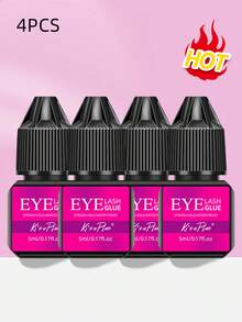 5ml/12ml Kiraplan Eyelash Extension Glue, 1pc/2pcs/3pcs/4pcs/5pcs Pack, Professional Eyelash Extension Adhesive, Strong Bonding, 0.5-1 Second Quick Drying, Long-Lasting Up To 6-7 Weeks, Waterproof, Suitable For DIY Cluster Lashes And Home Single Strand Semi-Permanent Eyelash Extension - Black - View 15