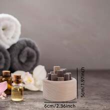 1 Stück Holz Ätherisches Öl Diffuser - Natürliches Tannenzapfen Design. Dieser kompakte zylindrische Diffuser benötigt keine Batterien und ist ideal für den Heimgebrauch, Feierlichkeiten, Partygeschenke, Büros, Autos, Schränke, Yoga-Studios und Spas. Perfekt für Schlafzimmer Dekoration, Wohndekoration, Diffusion ätherischer Öle und als Geschenk.