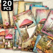 20 بطاقة بريدية قابلة للكتابة بموضوع الفطر العتيق، بطاقات رسائل إبداعية بأسلوب قصص الخيال الجميلة، مواد لتزيين الألبومات، بطاقات بريدية مع رسومات نباتية أنيقة، بطاقات زخرفية مصنوعة يدويًا، بطاقات تهنئة شخصية مكتوبة باليد، بطاقات بريدية مع رسومات فطر حالمة - أطقم - مشاهدة 1