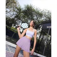 Falda Deportiva Mujer, Short Integrado, Falda Corta Deportiva, Tenis, Yoga, Ligera, Elstica, Moda Activa 2025, Gimnasio, Running - XL + Morado claro - Ver 6