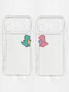 2 piezas Fundas de teléfono transparentes, Fundas de teléfono con dinosaurios, Fundas de teléfono para parejas, Compatibles con , Funda de teléfono, Funda compatible con iPhone 17 Pro Max, Cubiertas, Funda de teléfono linda, Compatible con funda 13, Compatible con funda 15, Compatible con funda 16 Pro Max, Compatible con funda 16, Compatible con funda 14, Compatible con funda 15, Compatible con funda 16 Plus, Adecuado como regalo de cumpleaños, novia, novio o para uso personal - transparente - Ver 34