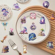 50 Stücke magische Cartoon Planeten Transparente PET Material Serie Graffiti Aufkleber, geeignet für Gepäck, Handyhüllen, Laptops, Helme, Skateboards, wasserfeste dekorative DIY Aufkleber - Verschiedenfarbig - Übersicht 9