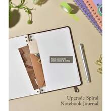 Dotted Spiral Journal Notebook A5 Hardcover Spiral Journals for Women Men 100 GSM Dot Grid Paper Notebooks 150 Pages Spiral Bullet Dotted Notebook for Writing Note Taking 5.75" x 8.38" Dark Brown - como en la foto - Ver 6