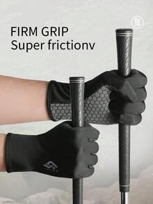 1 Par de Luvas Equestres Profissionais - Duráveis, Antiderrapantes, Respiráveis e Confortáveis. Disponíveis nas Cores Cinza e Preto. Compatível com Tela Sensível ao Toque, Adequado para Equitação, Caminhada ou Uso Diário