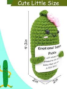 这款趣味鼓励泡菜造型可爱，色彩鲜艳，旨在用其欢快的表情和亮丽的色彩，为您带来笑容，提升您的心情。 - 彩色 - 查看 3