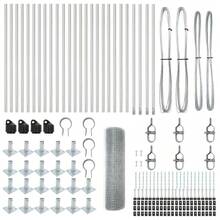vidaXL Recinzione con pali in acciaio argento 1 x 50 m - Argento - Visualizzare 6