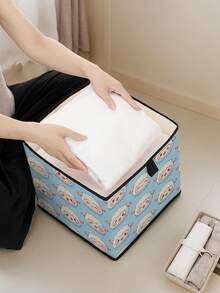 1pc Cartoon Sheep Pattern Open Storage Box, Stackable Organizer Drawer, Durable Multi-Purpose Design Saves Space For Home, Dorm, Household Organization, Under Bed Storage,Dorm Room - Multicolor - View 4