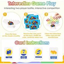 Juego Equilibrio Torre 48PCS Bloques de Construccin de Equilibrio de Descompresin Juegos Mesa perfectos para nios, Adultos Color 48 - Color 48 - Ver 6