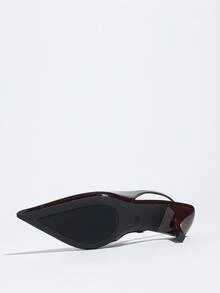 Women's High Heel Pumps, Pointed Toe High Heels, Fashion Stiletto Heels, Back Strap Low Vamp Sandals, Elegant, Kitten Heels