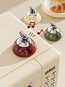 1pc Mechanical Kitchen Timer, Magnetic, Battery-Free, Random Color - Multicolor - View 6