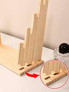 1个4层/5层木制首饰架，项链手链收纳架，适用于珠子、珠宝、手表、发饰等，可拆卸设计，坚固耐用，适合家庭和珠宝店使用