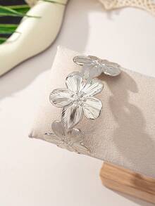 1 Set/1 Pair Fashionable Floral Element Earrings, Ring, Bracelet For Women, Suitable For Party, Daily Wear, Valentine's Day, Wedding, New Year, Mother's Day