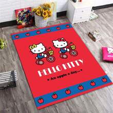 1 pièce Tapis de bain super absorbant et à séchage rapide avec motif Sanrio Hello chat et Mélodie, tapis de salle de bain doux et mignon, tapis de baignoire et d'évier avec motif chat chat, tapis de sol antidérapant et doux pour la décoration de la chambre, Noël, cuisine