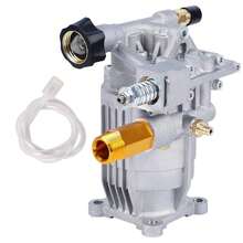 Bomba de hidrolavadora, émbolo axial horizontal con eje de 3/4", 2500 PSI máx., 2.4 GPM, bombas de repuesto para hidrolavadoras a gasolina de agua fría. - Gris - Ver 1
