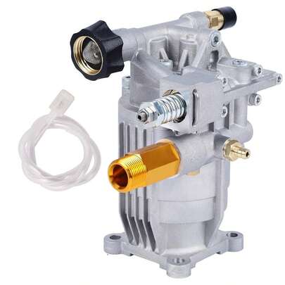 Bomba de hidrolavadora, émbolo axial horizontal con eje de 3/4", 2500 PSI máx., 2.4 GPM, bombas de repuesto para hidrolavadoras a gasolina de agua fría.