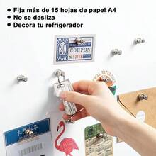 10 Pcs Chinchetas Magnticas, Chinchetas Magnticas para Pizarra, Adsorbe Mltiples Capas de Papel A La Vez, Imanes para Pizarrn Blanca para Escuela, Hogar, Oficina - pago - Ver 6