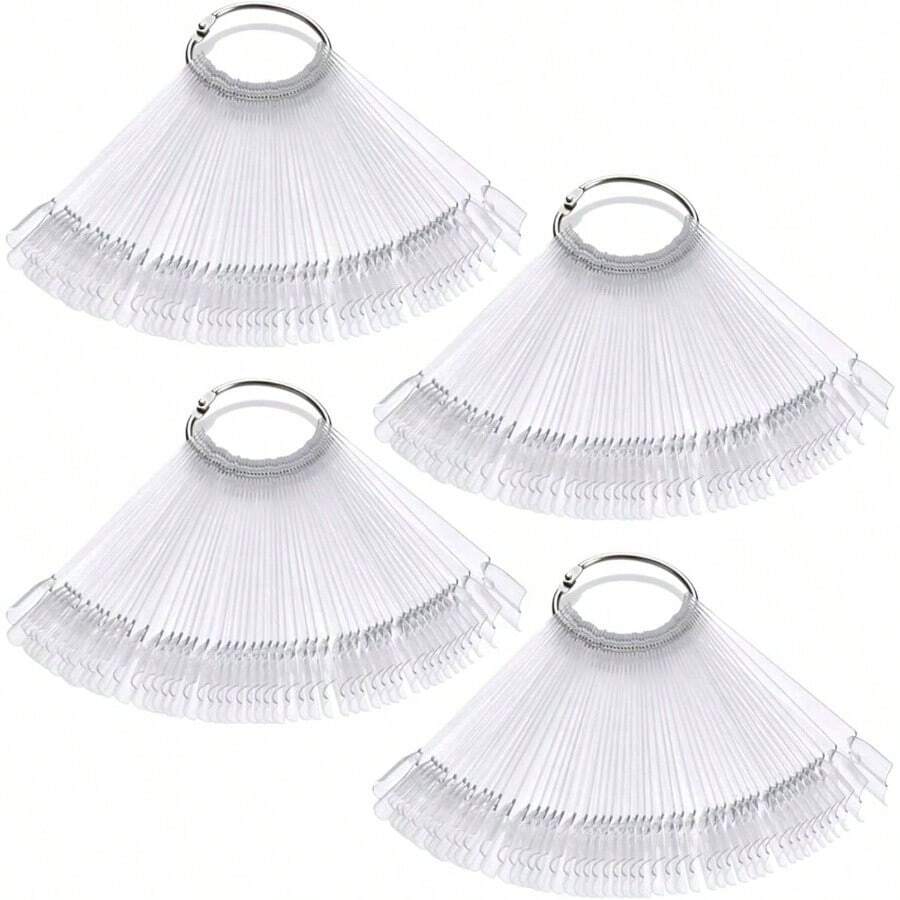 200pcs Nail Sticks With Ring, Nail Art Practice Tips Nail Sticks Nail Salon Beginners And Nail Color Display