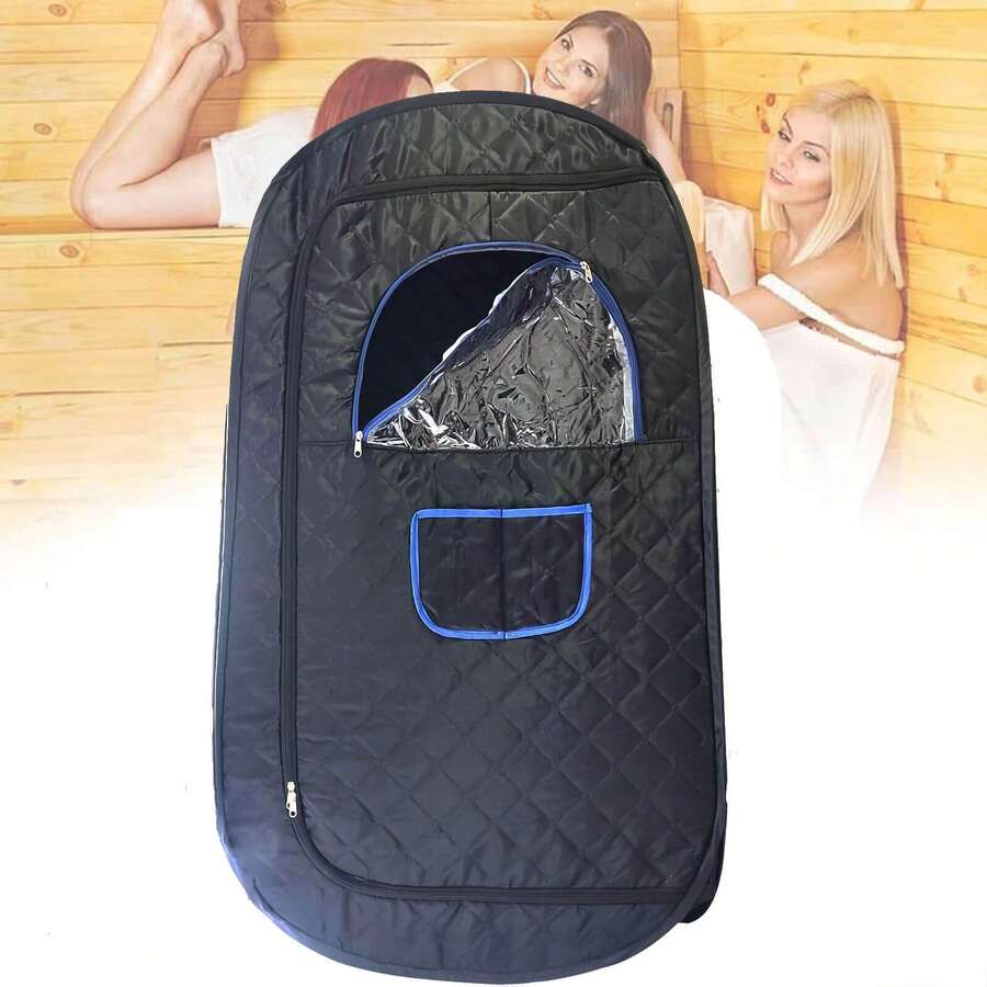 Portable Sauna Tent Steam Room (Tent Without Steamer)Single Person Personal Full Body (Sauna Tent Only ,Used Below 5.7ft)