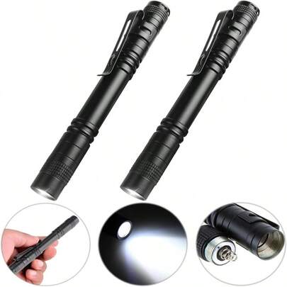 Flashlight, Mini Pen LED Lights, High Lumens, Pocket Size, Removable Clip, Wide Application, Batteries Not Included