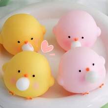 1/3Pcs Spit Bubble Squeeze Toys, Cute Chicken Squishies Toys - Squishies Stress Toys Blow Bubbles When Squeezed, Fidget Toys, Fidgets Squishies - Multicolor - View 2