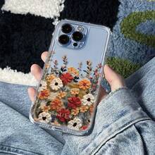 Funda Protectora Transparente - Lujosa Funda de Teléfono de TPU Suave a Prueba de Golpes, Compatible con iPhone 17, 16, 15, 14, 13, 12, 11 Pro Max, 16, 15, 14 Plus, 13, 12 Mini, X, XS Max, XR, 8, 7 Plus, Diseño de Flor Colorida, Protección Diaria para Teléfono, Accesorios de Funda Protectora para Dispositivo, Funda Protectora de TPU para Teléfono, Funda para iPhone, Funda de Diseño Floral, Cubierta con Patrón de Flores, Material de TPU Suave, Cubierta de Alta Calidad, Dueño de Coche Elegante y a la Moda, Entusiasta de Accesorios de Teléfono a la Moda - Colores mixtos - Ver 7