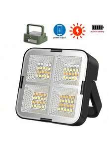 KENSUN 1个便携式太阳能灯，USB可充电LED反射聚光灯泛光灯，建筑照明，户外太阳能灯 - 如圖所示 - 查看 3