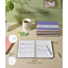 Dotted Spiral Journal Notebook A5 Hardcover Spiral Journals for Women Men 100 GSM Dot Grid Paper Notebooks 150 Pages Spiral Bullet Dotted Notebook for Writing Note Taking 5.75" x 8.38" Dark Brown - como en la foto - Ver 5