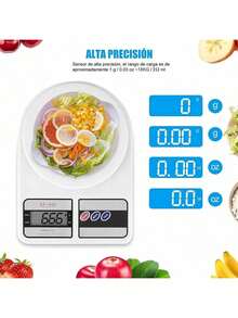 Báscula digital electrónica de cocina multifunción- Opción de tara- Pantalla LCD SF-400-Gramos y onzas (10000g/353oz) para medir con exactitud los ingredientes para cocinar u hornear - Blanco - Ver 2