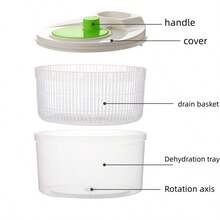 1 pièce Déshydrateur de salade multifonctionnel, coupe-légumes et panier d'égouttage - outil ménager pour râper, trancher et julienner les fruits, légumes, concombres et pommes de terre